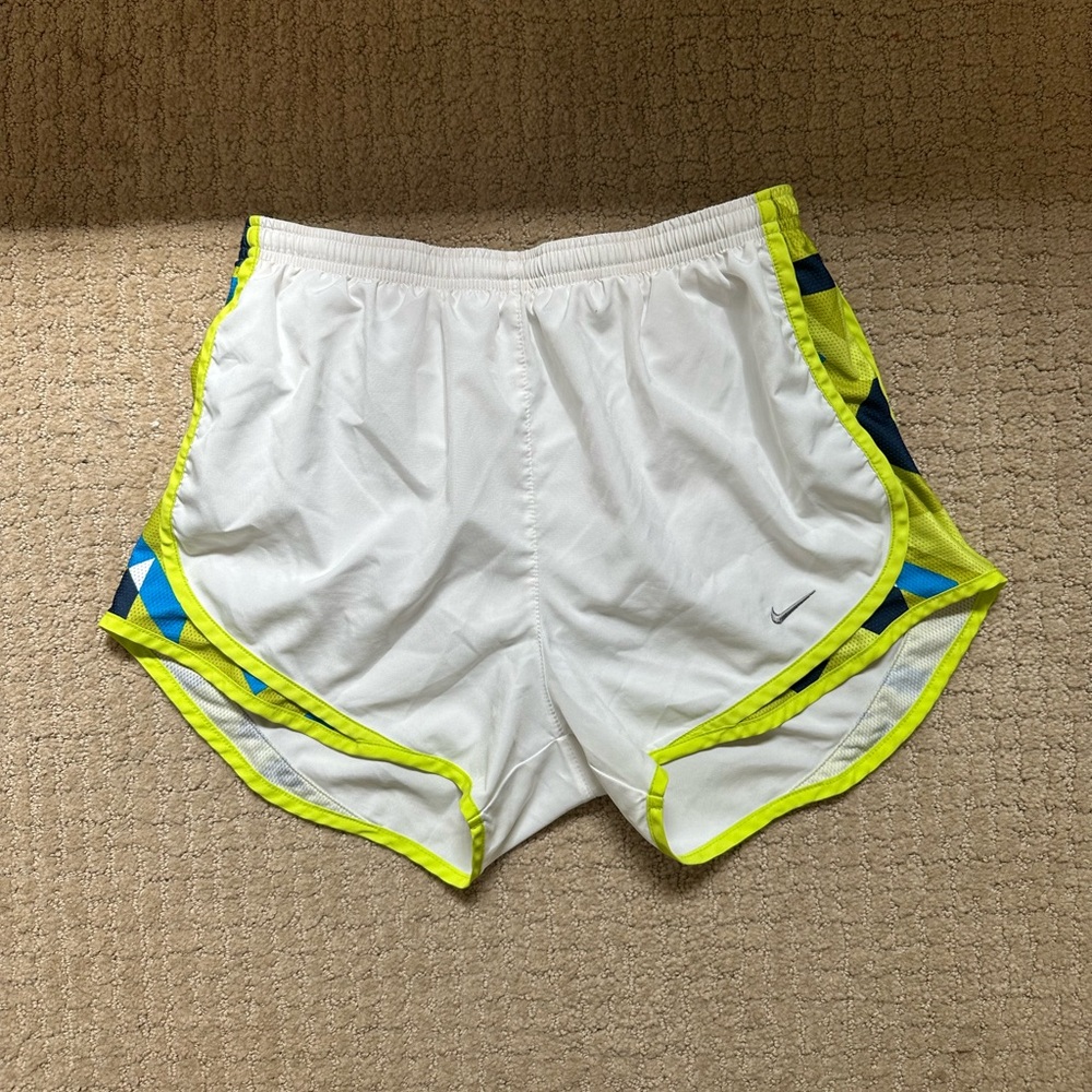 White Nike DriFit Running Shorts